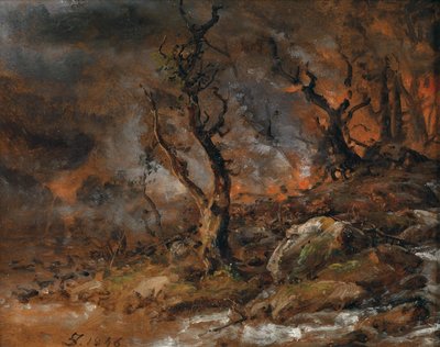 Forest Fire by Johan Christian Dahl